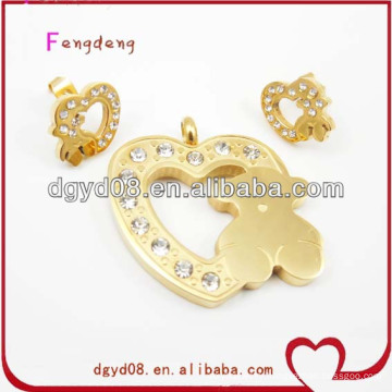 2014 wholesale real gold fashion jewelry cheap jewelry set